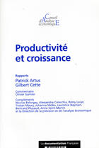 Couverture du livre « Cae t.48 ; productivite et croissance » de  aux éditions Documentation Francaise