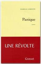 Couverture du livre « Panique » de Isabelle Sorente aux éditions Grasset
