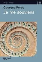 Couverture du livre « Je me souviens » de Georges Perec aux éditions Feryane