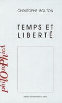 Couverture du livre « Temps et liberté » de Bouton C aux éditions Pu Du Midi