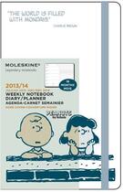 Couverture du livre « Agenda 18 mois Peanuts 2013-2014 semainier carnet grand format ; couverture blanc gravée rigide » de Moleskine aux éditions Moleskine Papet