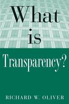 Couverture du livre « What is transparency? » de Oliver R. E. aux éditions Mcgraw-hill Education