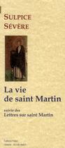 Couverture du livre « La vie de saint Martin » de Sulpice Severe aux éditions Paleo