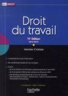 Couverture du livre « Droit du travail » de Antoine Cristau aux éditions Hachette Education