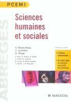 Couverture du livre « Sciences humaines et sociales » de Lazorthes aux éditions Elsevier-masson