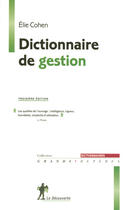 Couverture du livre « Dictionnaire de gestion » de Elie Cohen aux éditions La Decouverte