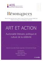 Couverture du livre « Résonances : Vol. 2, Art et action. Auctorialité littéraire, politique et culture de la célébrité » de Laurain Assipolo et Alain F. Ekorong et Edouard Djob Li Kana aux éditions Books On Demand