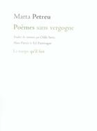 Couverture du livre « Poemes sans vergogne » de Petreu M aux éditions Le Temps Qu'il Fait
