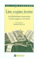 Couverture du livre « Lire, copier, ecrire » de  aux éditions Cnrs