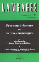 Couverture du livre « Revue Langages N.147 » de Revue Langages aux éditions Larousse