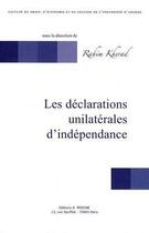 Couverture du livre « Les déclarations unilatérales d'indépendance » de Rahim Kherad aux éditions Pedone