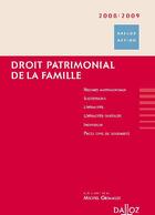 Couverture du livre « Droit patrimonial de la famille (édition 2008/2009) » de Michel Grimaldi aux éditions Dalloz