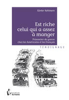 Couverture du livre « Est riche celui qui a assez à manger » de Gunter Kahlmann aux éditions Societe Des Ecrivains