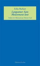 Couverture du livre « Langsamer satz ; mouvement lent » de  aux éditions D'en Bas