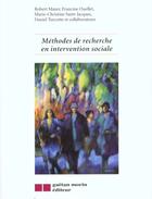 Couverture du livre « Methodes de recherche en interv.soc. » de Robert Mayer aux éditions Gaetan Morin