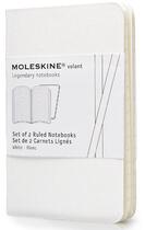 Couverture du livre « Carnet volant set de 2 poche ligné blanc » de Moleskine aux éditions Moleskine Papet