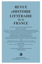 Couverture du livre « Revue d'histoire litteraire de la france 3 - 2019, 119e annee - n 3 - varia » de  aux éditions Classiques Garnier