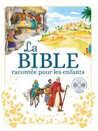 Couverture du livre « La bible racontee pour les enfants +cd +flashcode » de  aux éditions Mame