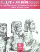 Couverture du livre « Bulletin archeologique du comite des travaux historiques et scientifiques n30 » de Baratte F aux éditions Cths Edition