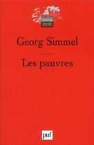 Couverture du livre « Les pauvres (4e édition) » de Georg Simmel aux éditions Puf
