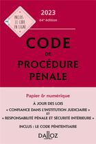 Couverture du livre « Code de procédure pénale annoté (édition 2023) » de Jean-Paul Cere aux éditions Dalloz