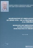 Couverture du livre « Modelisation et stimulation en gen ie civil de la pratique a la theorie » de Caquot aux éditions Presses Ecole Nationale Ponts Chaussees