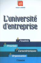 Couverture du livre « L'Universite D'Entreprise » de Hubert Landier aux éditions Liaisons