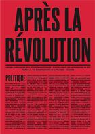 Couverture du livre « Après la révolution n°2 : politique » de  aux éditions Riot
