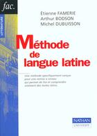 Couverture du livre « Methode Langue Latine » de Famerie aux éditions Nathan