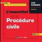 Couverture du livre « L'essentiel de la procédure civile (édition 2018/2019) » de Natalie Fricero aux éditions Gualino Editeur