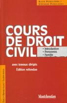Couverture du livre « Cours de droit civil. introduction. personnes. biens - 16eme edition - vol01 » de De Juglart M. P A. aux éditions Lgdj