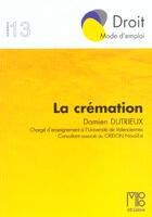 Couverture du livre « Cremation (La) » de Damien Dutrieux aux éditions Mb