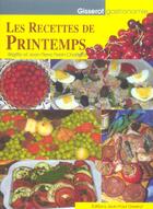 Couverture du livre « Les recettes de printemps » de Perrin-Chattard aux éditions Gisserot