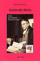 Couverture du livre « Gertrude stein » de Pierre Courtaud aux éditions Al Dante