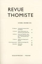 Couverture du livre « Revue thomiste - n 4/2018 » de  aux éditions Klincksieck