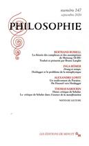 Couverture du livre « Philosophie 147 » de  aux éditions Minuit