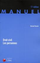 Couverture du livre « Droit civil ; les personnes » de Bernard Teyssie aux éditions Lexisnexis