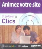 Couverture du livre « Animez Votre Site En Quelques Clics (Avec Cd) » de Sylvie Delmas aux éditions Micro Application