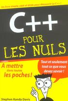 Couverture du livre « C++ pour les nuls (2e édition) » de Stephen Randy Davis aux éditions First Interactive