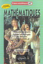 Couverture du livre « RESUME DE COURS, TEXTES ET CORRIGES DE DEVOIRS » de Di Valentin aux éditions Ellipses