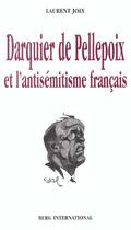 Couverture du livre « Darquier De Pellepoix » de Berg International B aux éditions Berg International