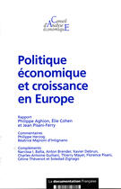 Couverture du livre « Politique économique et croissance en Europe » de Cohen et Philippe Aghion et Pisany aux éditions Documentation Francaise