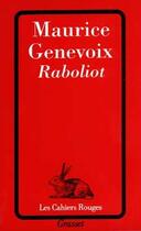 Couverture du livre « Raboliot » de Maurice Genevoix aux éditions Grasset
