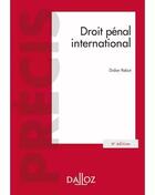 Couverture du livre « Droit pénal international (4e édition) » de Didier Rebut aux éditions Dalloz