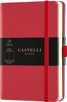 Couverture du livre « Carnet aquarela poche uni rouge corail » de Castelli aux éditions Castelli Milano