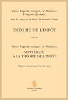 Couverture du livre « Théorie de l'impôt » de Francois Quesnay et Victor Riqueti De Mirabeau aux éditions Slatkine