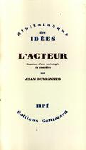 Couverture du livre « Acteur » de Jean Duvignaud aux éditions Gallimard