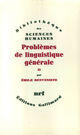 Couverture du livre « Problèmes de linguistique générale ; 1965-1972 » de Emile Benveniste aux éditions Gallimard (patrimoine Numerise)