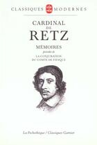 Couverture du livre « Memoires » de De Retz aux éditions Le Livre De Poche