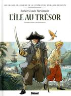Couverture du livre « L'île au trésor en BD » de Jean-Marie Woehrel et Christophe Lemoine aux éditions Glenat
